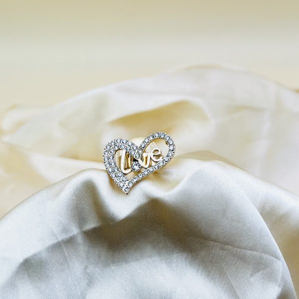 Imported Radiant Love Heart Crystal Ring