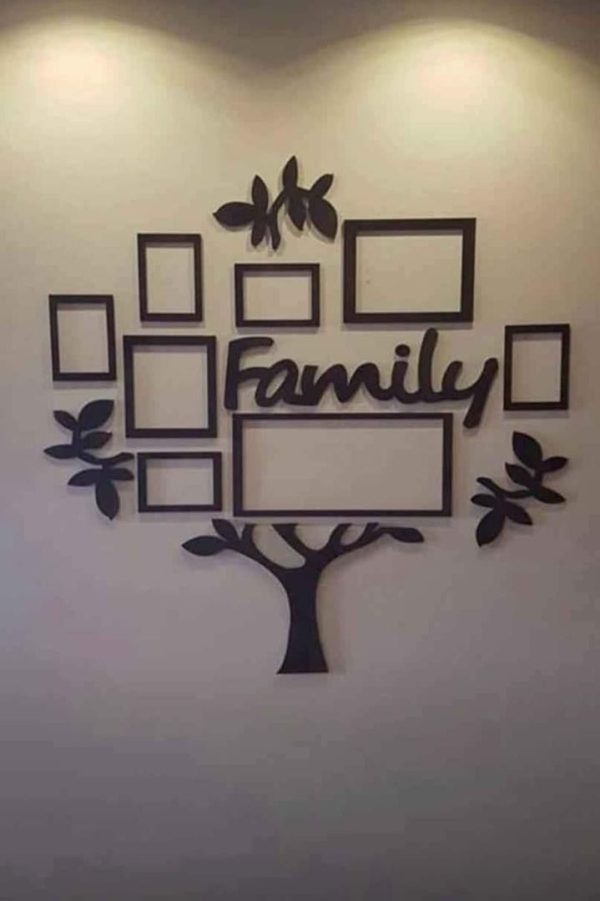 Wooden Family Tree Photo Wall Decoration