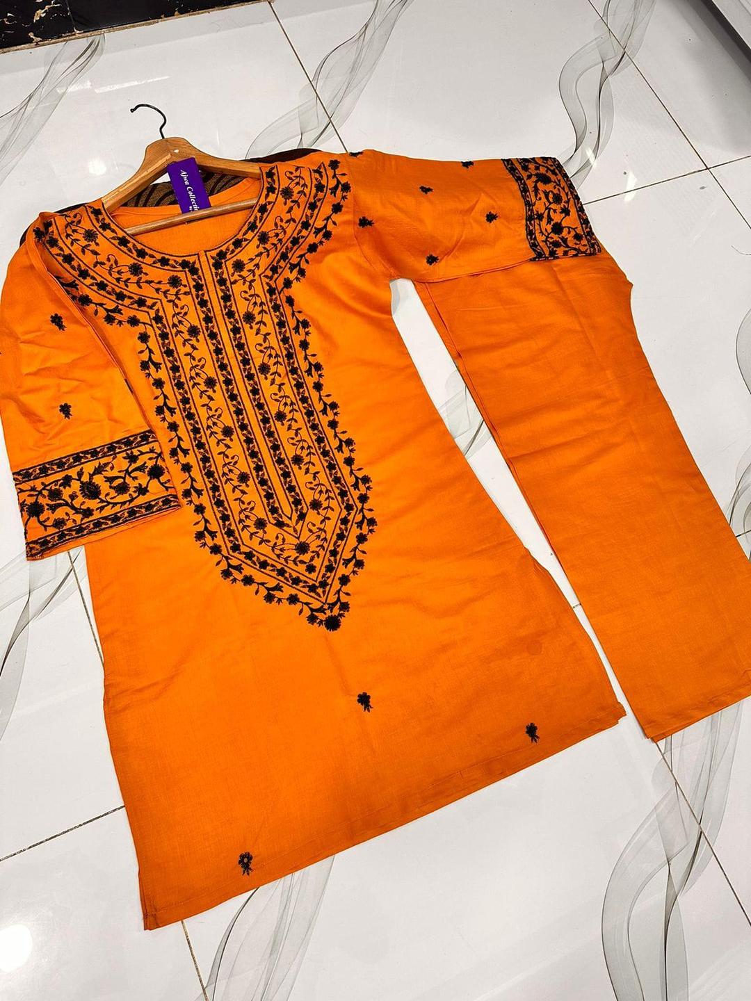 Stitched Embroidered Shirt And Trouser