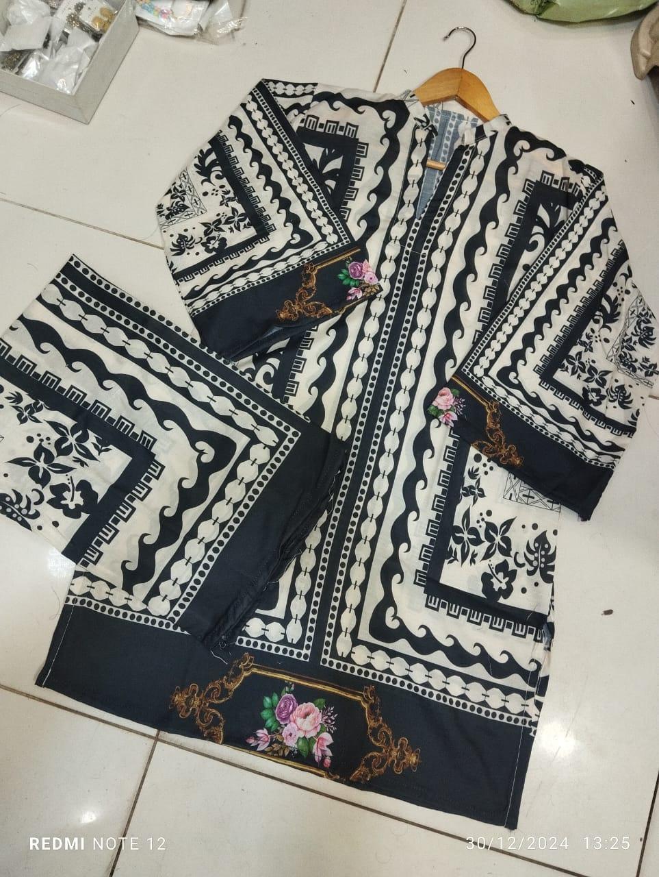 Stitched Swiss Lawn Printed Shirt And Trouser
