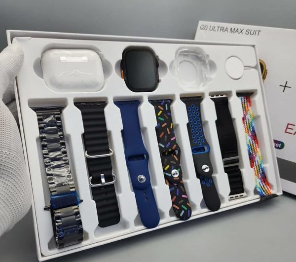 I20 Ultra Max Suit Smart Watch 10 In 1 Box with Airpods2