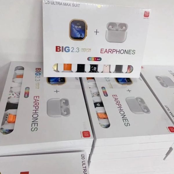 I20 Ultra Max Suit Smart Watch 10 In 1 Box with Airpods2