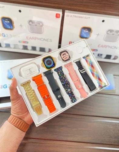 I20 Ultra Max Suit Smart Watch 10 In 1 Box with Airpods2