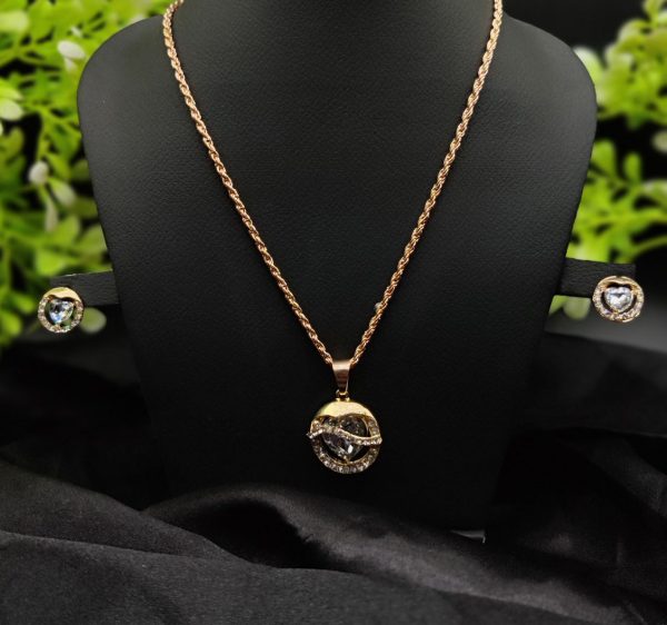 Timeless Elegance Gold Pendant Necklace Set
