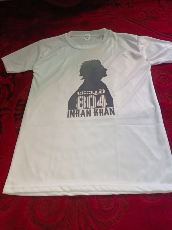Qaidi 804 Imran Khan Stylish White T-shirt