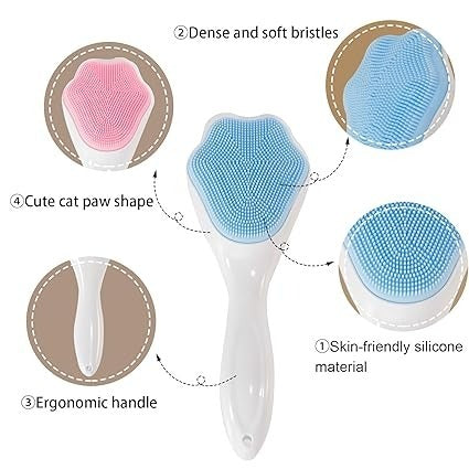 1 Pcs Silicone Face Scrubber