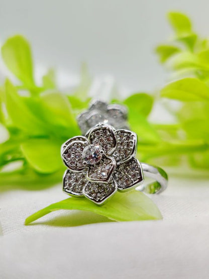 Imported Moveable Luxurious Petal Bloom Adjustable Ring
