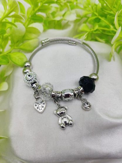 Imported Pandora-inspired Silver Charm Bracelet