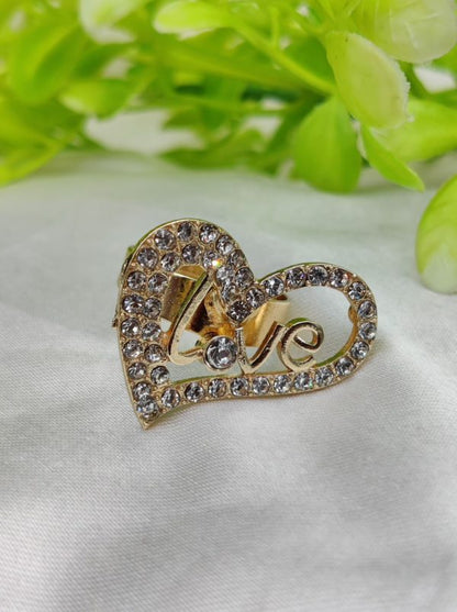 Imported Radiant Love Heart Crystal Ring
