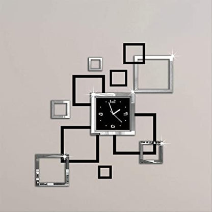 Mirror Effect Ring Wall Clock Modern Design