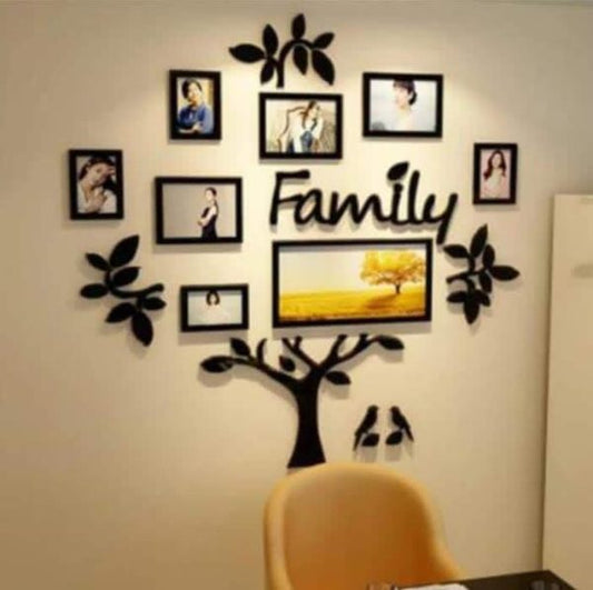 Wooden Family Tree Photo Wall Decoration