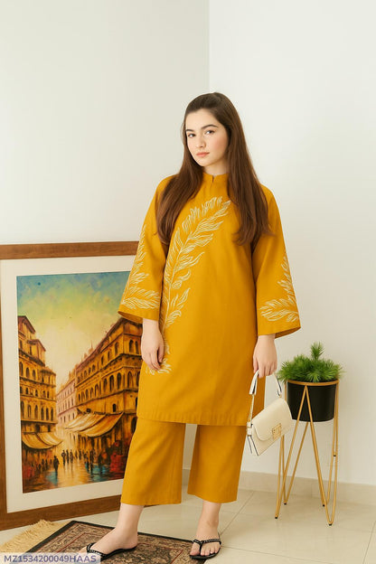 Women's Stitched Embroidered Shirt And Trouser