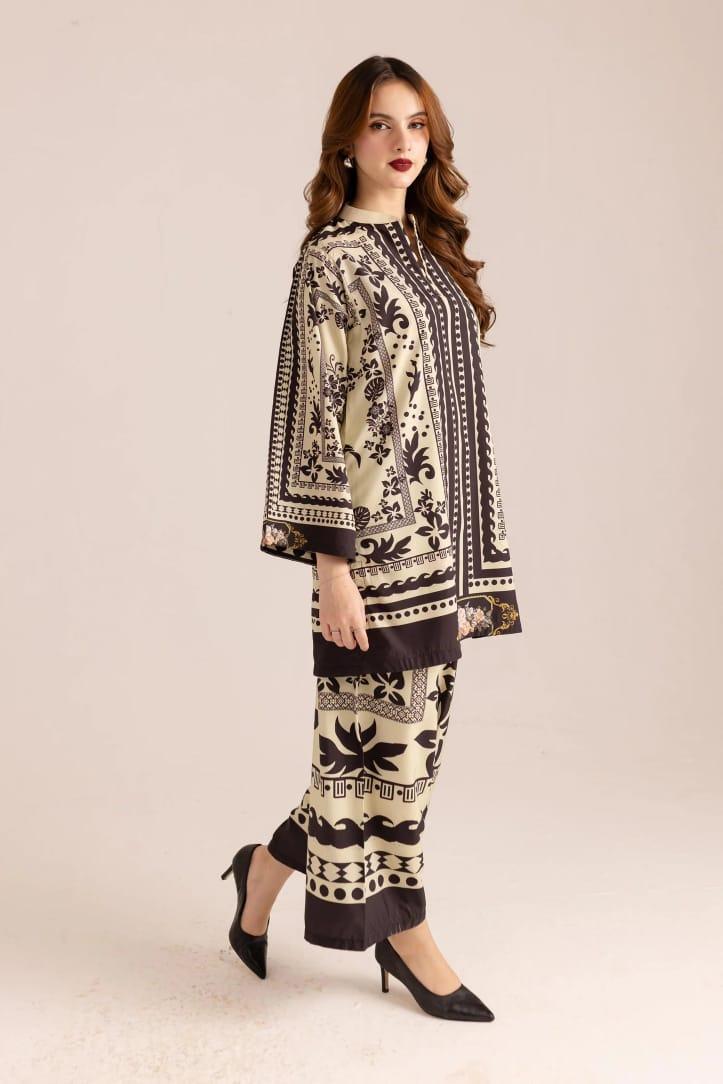 Stitched Swiss Lawn Printed Shirt And Trouser