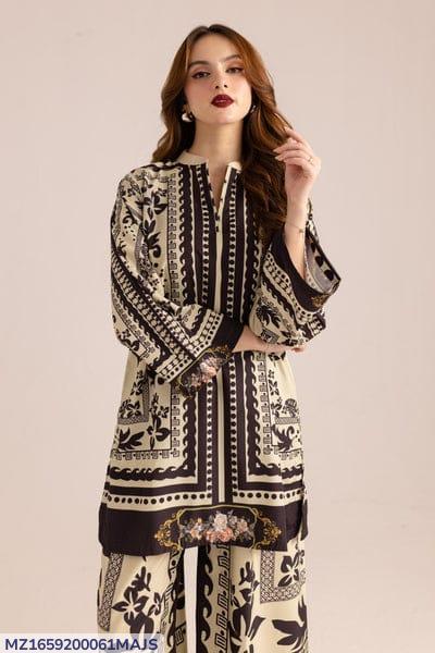 Stitched Swiss Lawn Printed Shirt And Trouser
