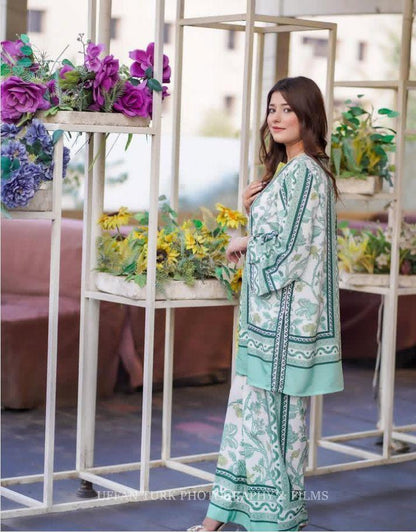 Swiss Lawn Printed Shirt And Trouser