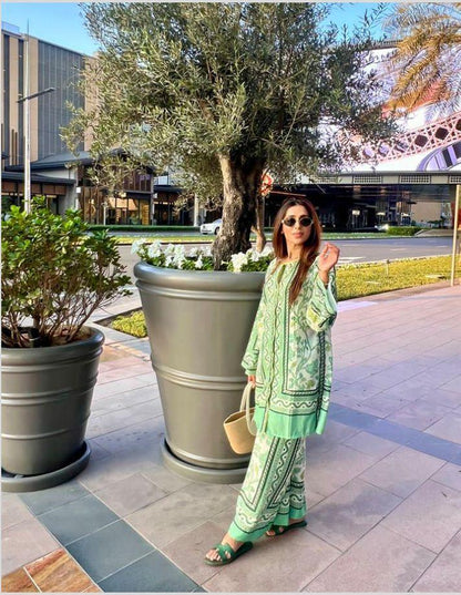 Swiss Lawn Printed Shirt And Trouser