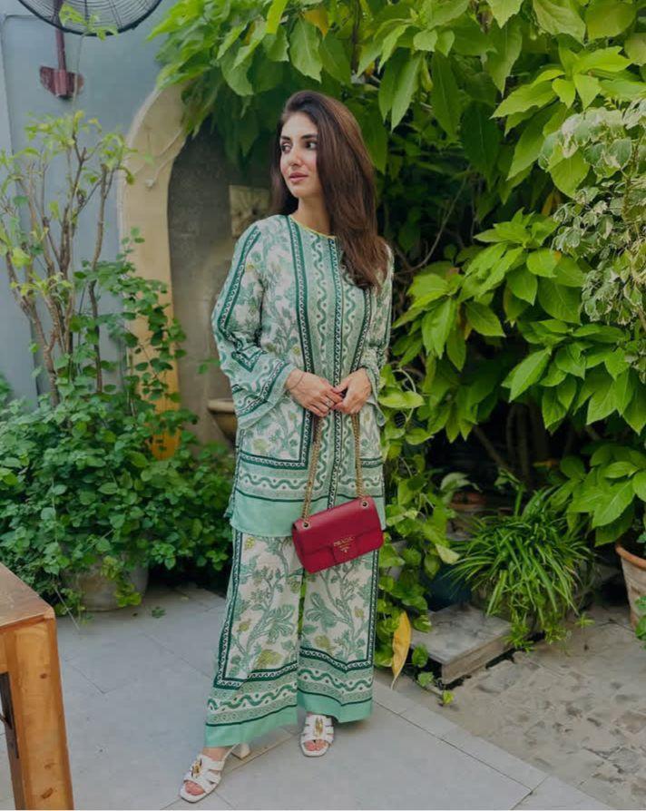 Swiss Lawn Printed Shirt And Trouser