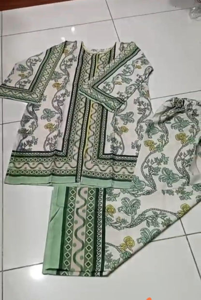 Swiss Lawn Printed Shirt And Trouser