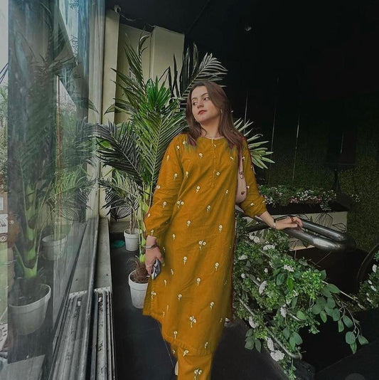Embroidered Shirt And Trouser