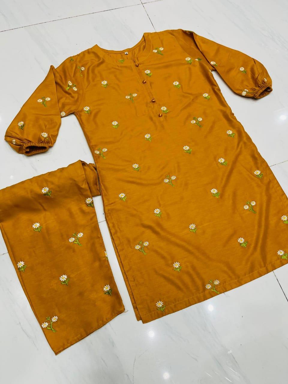 Embroidered Shirt And Trouser