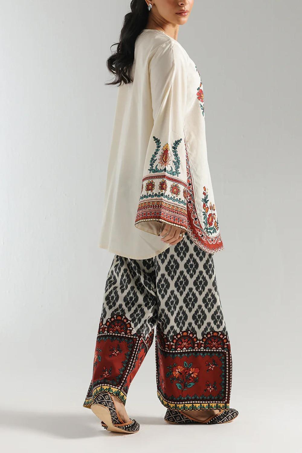 Stitched Shirt and Trouser Set - 2 Pcs Printed Ensemble