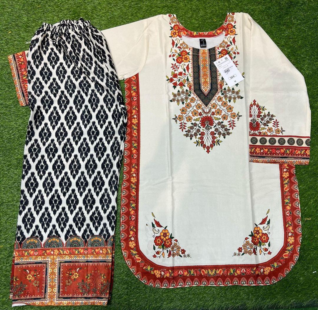 Stitched Shirt and Trouser Set - 2 Pcs Printed Ensemble