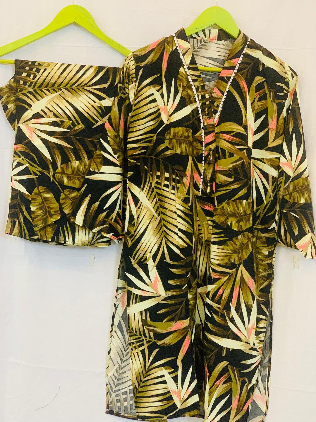 Stitched Printed Shirt And Trouser