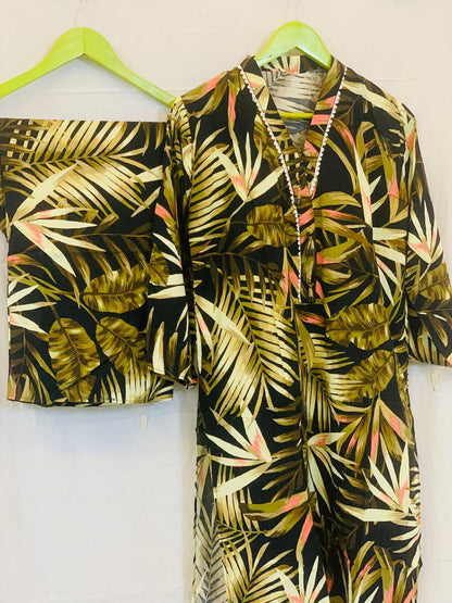 Stitched Printed Shirt And Trouser