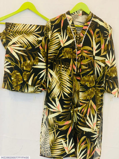 Stitched Printed Shirt And Trouser