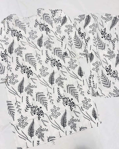 Arabic Linen Stitched Printed Shirt and Trouser Set