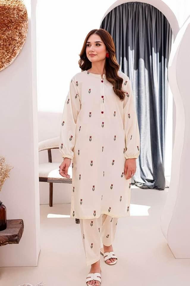 Linen Embroidered Shirt And Trouser
