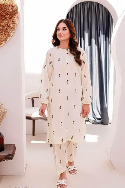 Linen Embroidered Shirt And Trouser