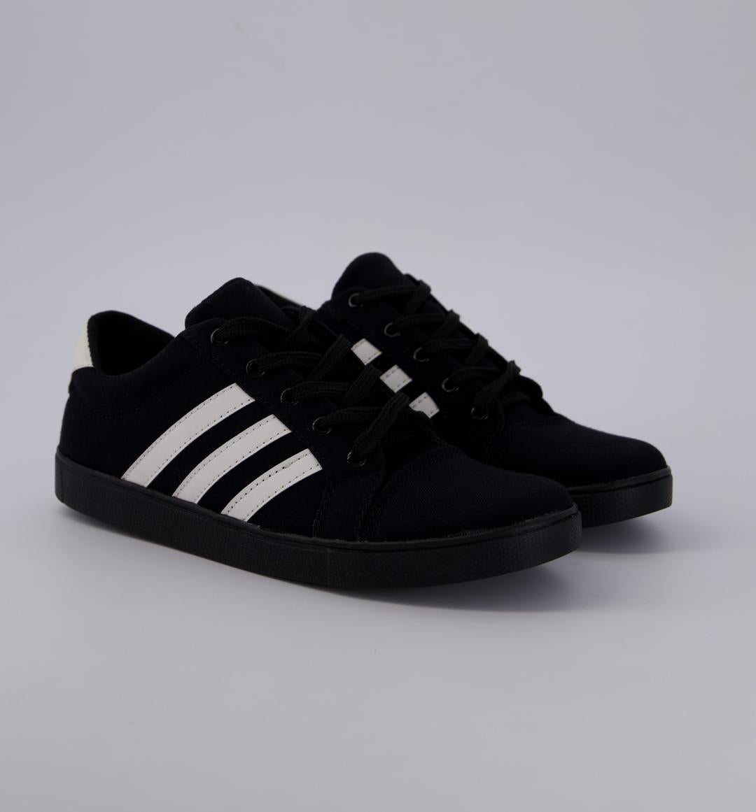 Stylish Men's Casual Canvas Sneakers for All-day Comfort Black