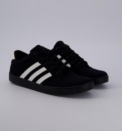 Stylish Men's Casual Canvas Sneakers for All-day Comfort Black