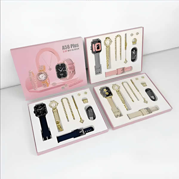 Gift Pack A58 Plus 6 In 1 – Smartwatch For Women
