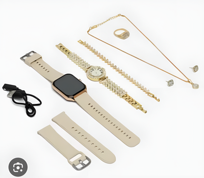 Gift Pack A58 Plus 6 In 1 – Smartwatch For Women