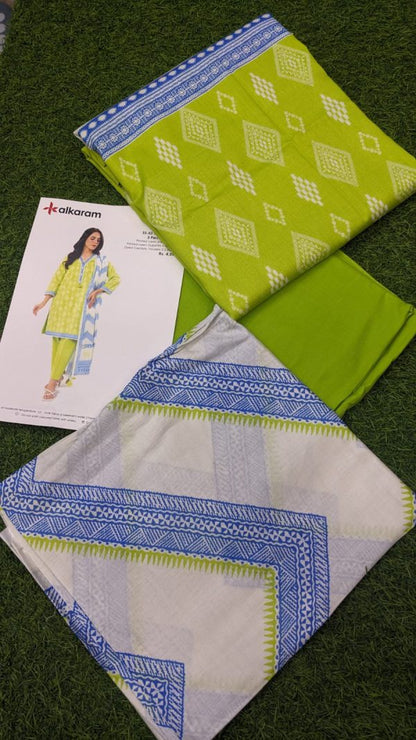 Alkaram Lawn 3 Pieces Casual Wear