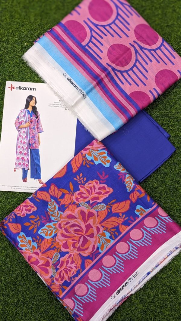 Alkaram Lawn  3 Pieces Casual Wear