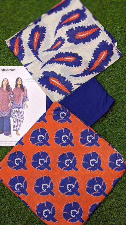 Alkaram Lawn 3 Pieces Casual Wear