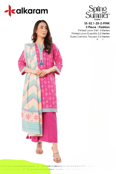 Alkaram Lawn 3 Pieces Casual Wear