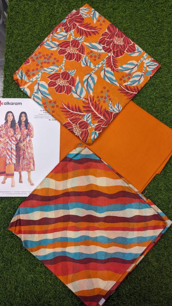 Alkaram Lawn 3 Pieces Casual Wear