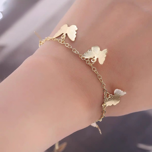 Beautiful Butterfly Hand Charm Bracelet\payal