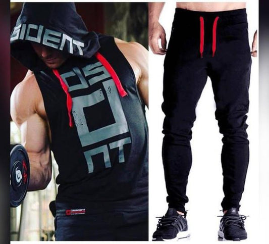 Sleeveless Hood Tracksuit
