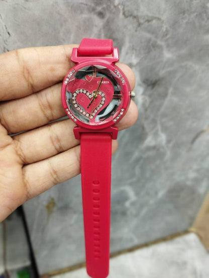 Curren Rubbar Belt Ladies Watch Model Heart – Without Box