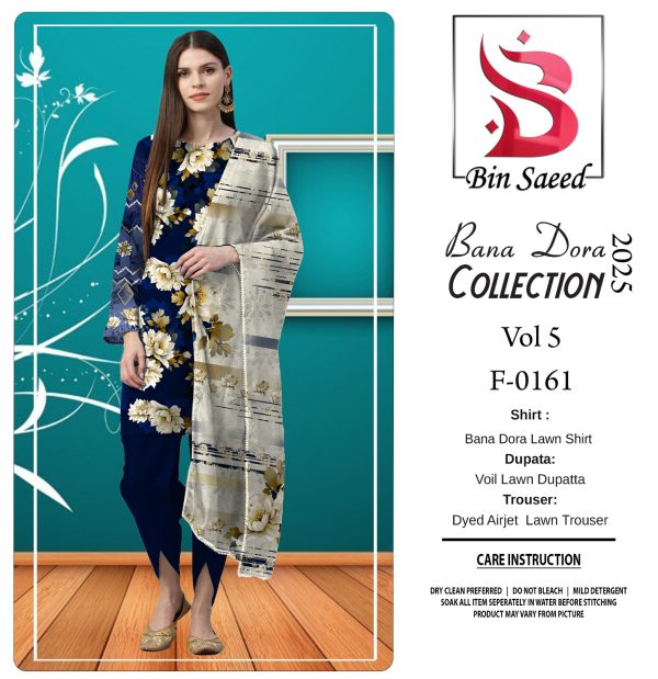 Binsaeed Bana Dora 3piece Unstitched Suit