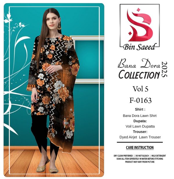 Binsaeed Bana Dora 3piece Unstitched Suit