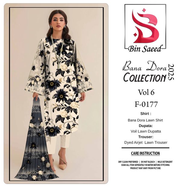 Binsaeed Unstitched Suit Summaer Lawn Collection