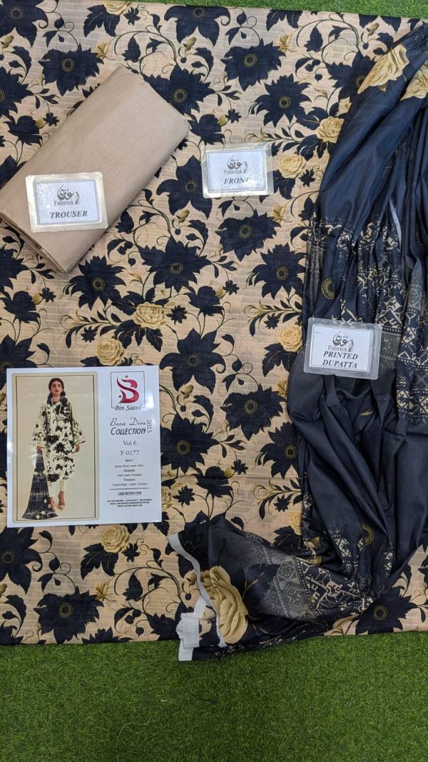 Binsaeed Unstitched Suit Summaer Lawn Collection