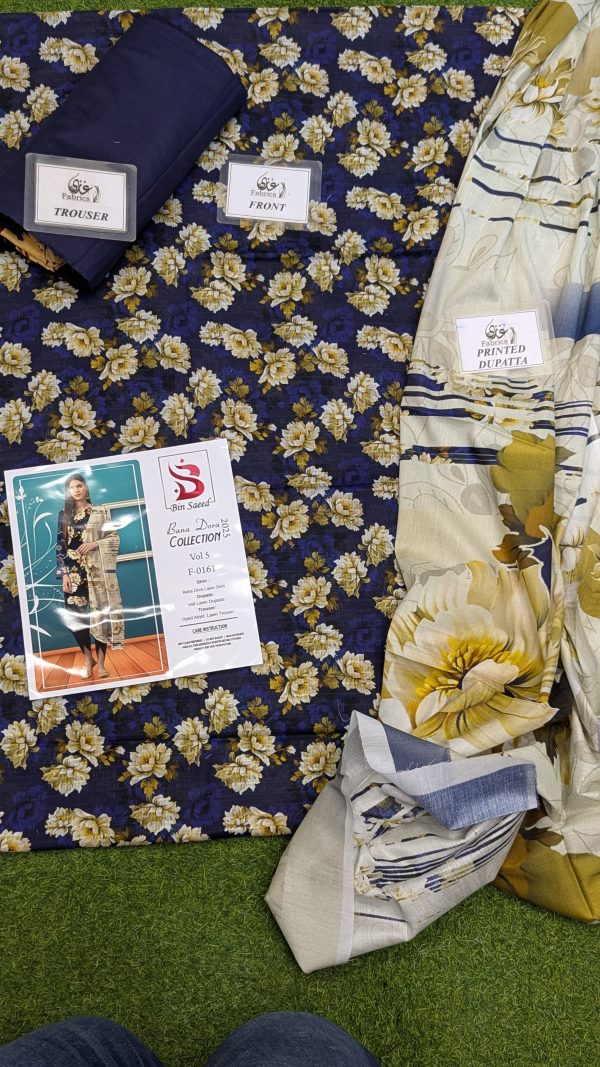 Binsaeed Bana Dora 3piece Unstitched Suit