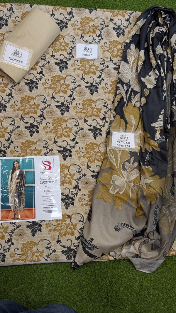 Binsaeed Bana Dora 3piece Unstitched Suit